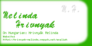 melinda hrivnyak business card